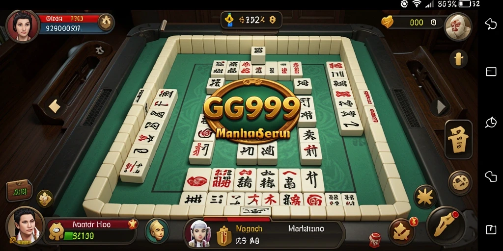 Tampilan menarik dari gameplay Mahjong di GG999.