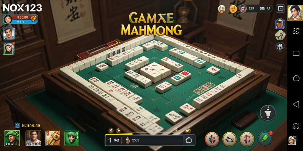 Tampilan gameplay menarik dari game Mahjong NOX123.