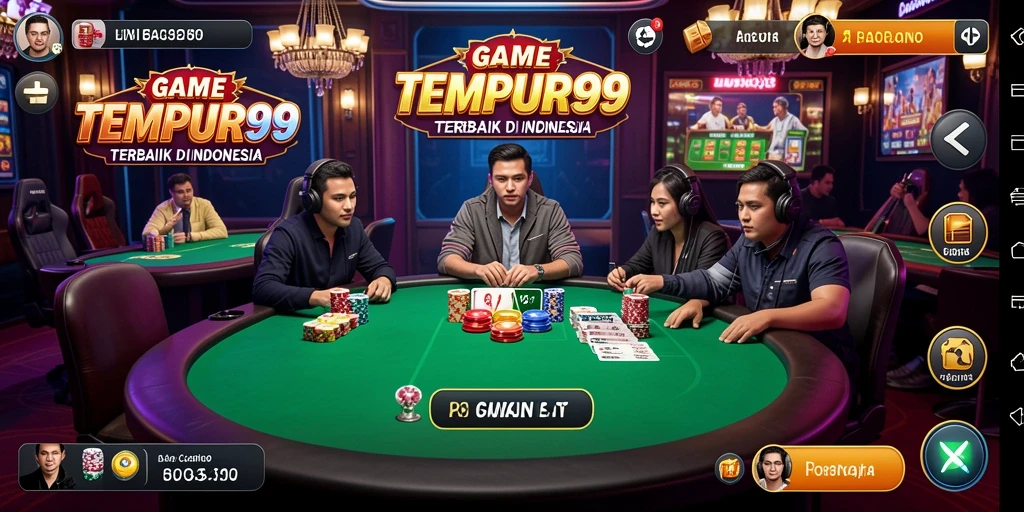 Tangkapan layar TEMPUR99 menunjukkan dealer langsung yang berinteraksi dengan pemain.